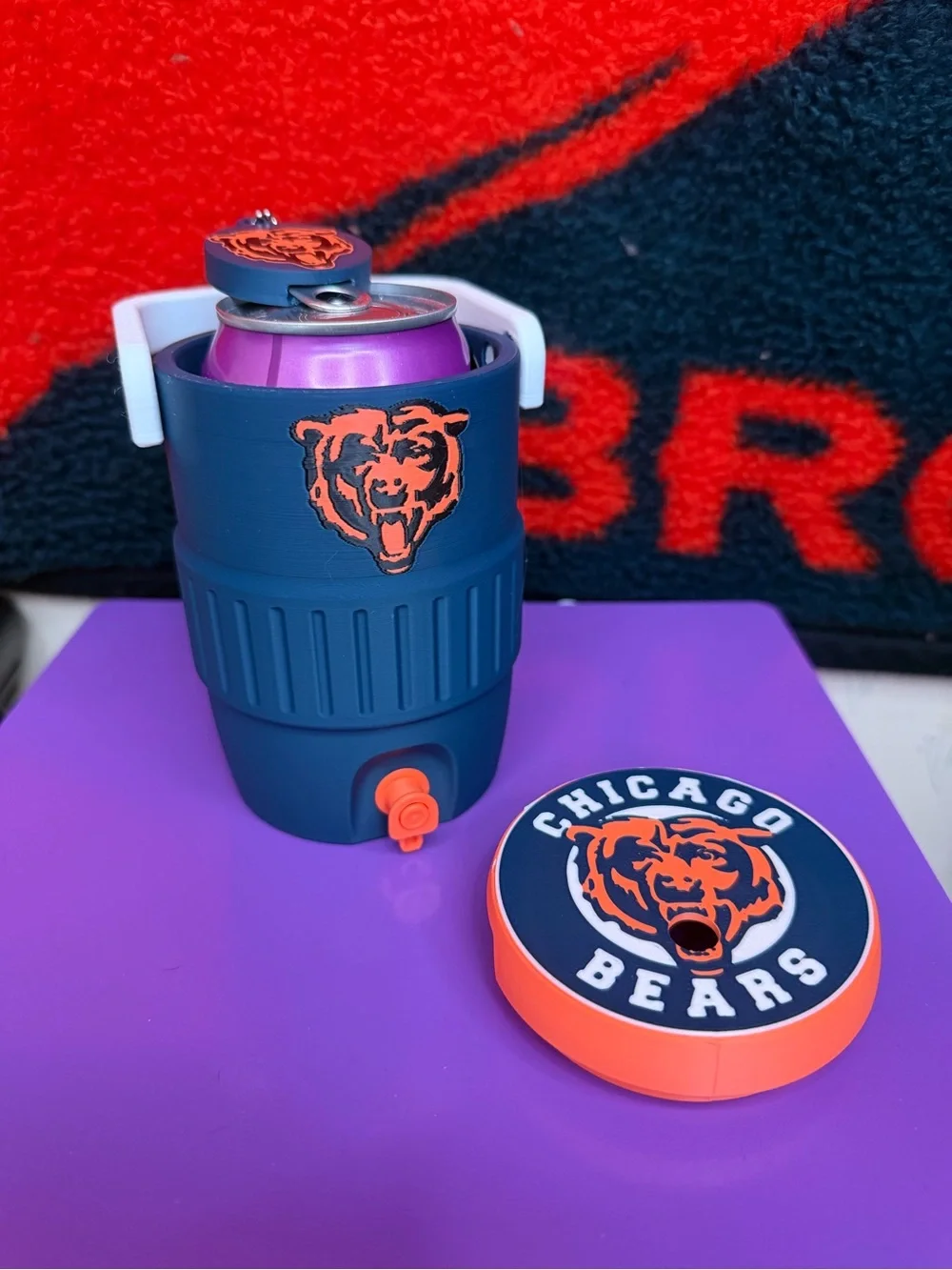 Custom Design - Chicago Bears Cooler Can Holder 12 oz by 3d print